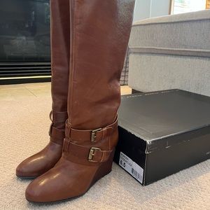 Steve Madden Leather Morgen Cognac Lea boot - size 6.5
